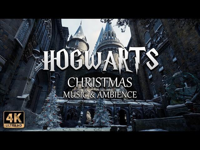 Christmas at Hogwarts | 4K Cinematic Harry Potter Music & Ambience