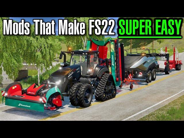 13 Mods that make FS22 SUPER EASY!