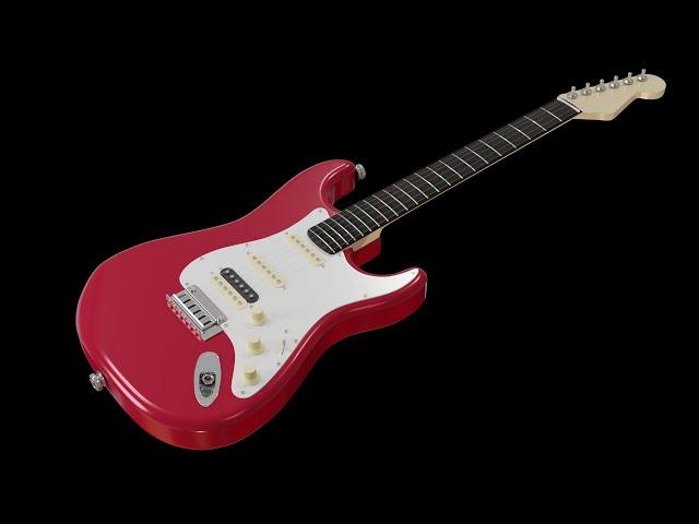 Fender Stratocaster 3D Model in Blender