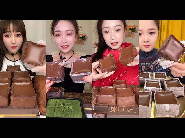 ASMR Chinese Mukbang Chocolate Iceberg Lava巧克力冰山熔岩吃播［Eating Sounds］