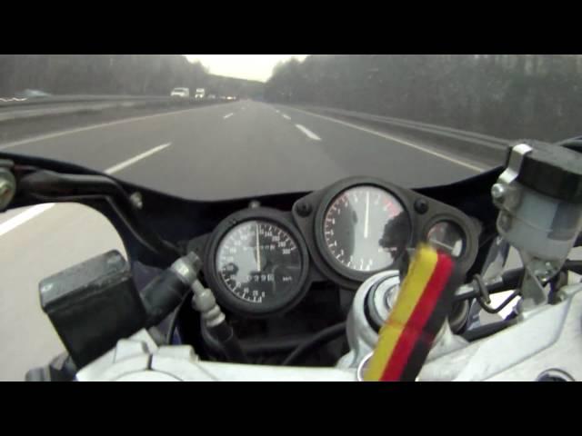 Yamaha FZR 1000 0-250 kmh in 1080p