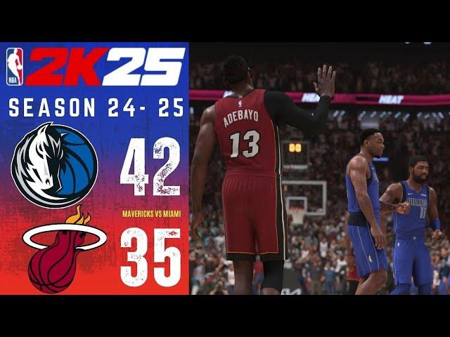 DALLAS MAVERICKS vs MIAMI HEAT || SEASON 2024-2025 || NBA 2K25