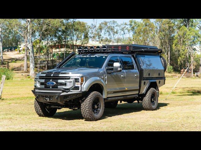 SHELBY FORD F250 MASSIVE BUILD - EC OFFROAD & GCI CANOPY. CARLI ECLIK SUSPENSION STEDI LIGHTS