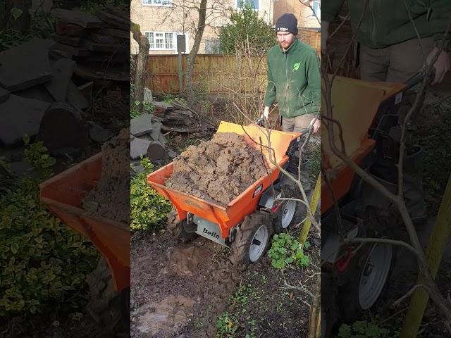 Belle bmd300 mini dumper loading into skip uk