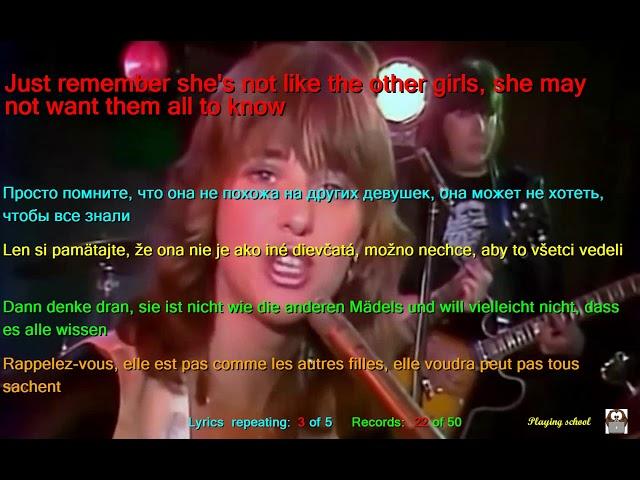 Learn English by  Suzi Quatro   She's in love with you English Russian Slovak German French LYRICS S