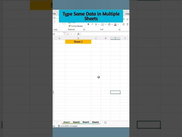 Enter data in multiple sheets smartly in Excel | #excel #exceltips #excelshortsvideo #swapnjeet