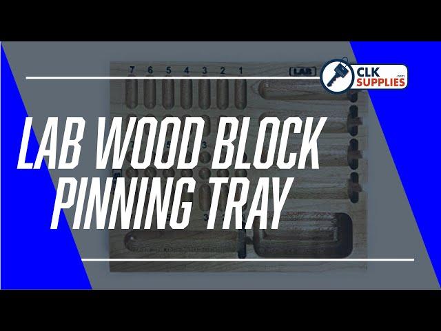 Lab Wood Block Pinning Tray from clksupplies.com