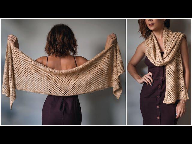 Seren - How to Knit this Easy Beginner Shawl Pattern!