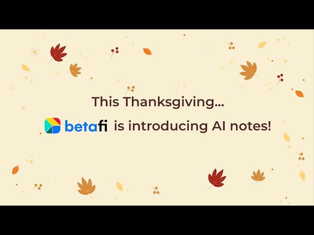 Betafi's AI Note Taker