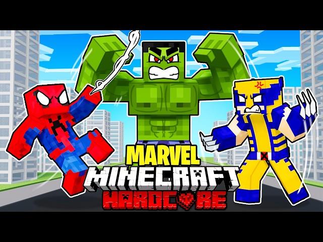 100 Players Simulate MARVEL in Minecraft...