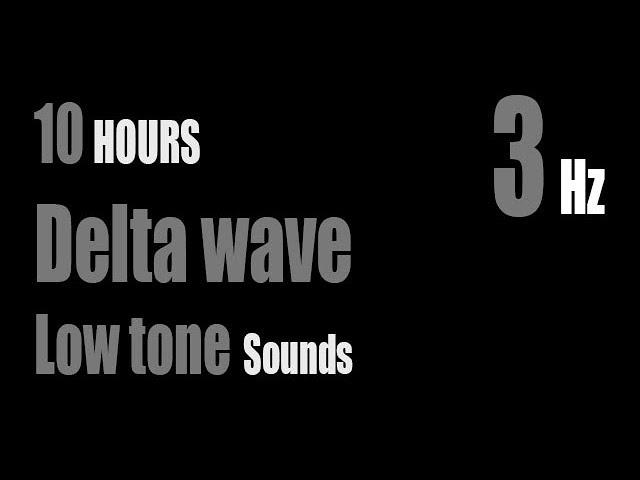 Delta waves sounds 3Hz Low tone | White noise | Deep sleep | Black Screen | Dark Screen