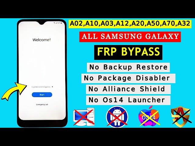 Samsung A02s/A10s/A03s/A20/A12/A32/A50 FRP Bypass 2024 New Method | Google Account Unlock Without PC