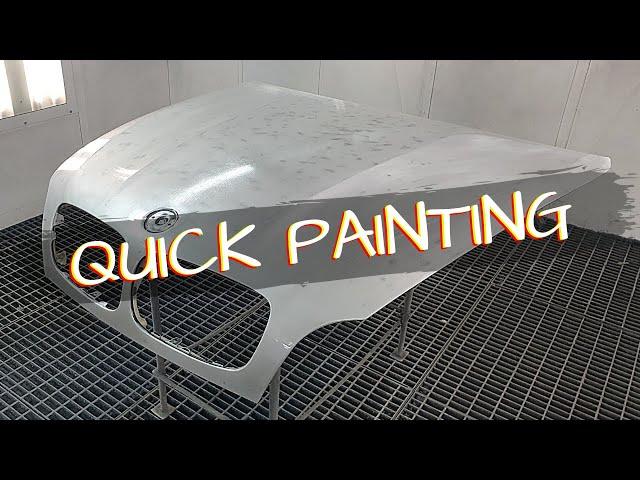 Car painting | BMW X5 Metallic Hood painting wet on wet & Black  Passat CC | PPG DP4000 / Cromax