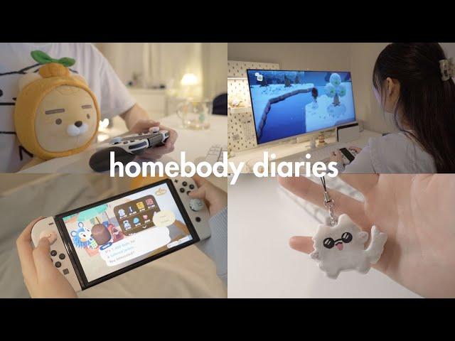 homebody diaries  game vlog, night routine, spy family anime, animal crossing