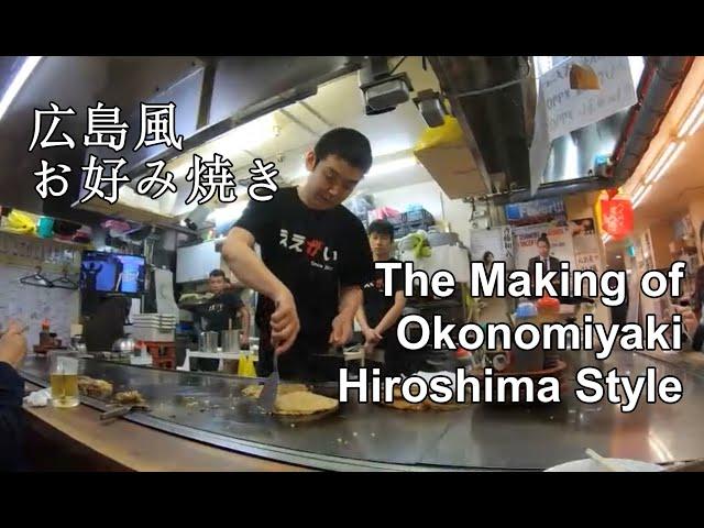 [中国] The making of Hiroshima style okonomiyaki 広島風お好み焼き作り方