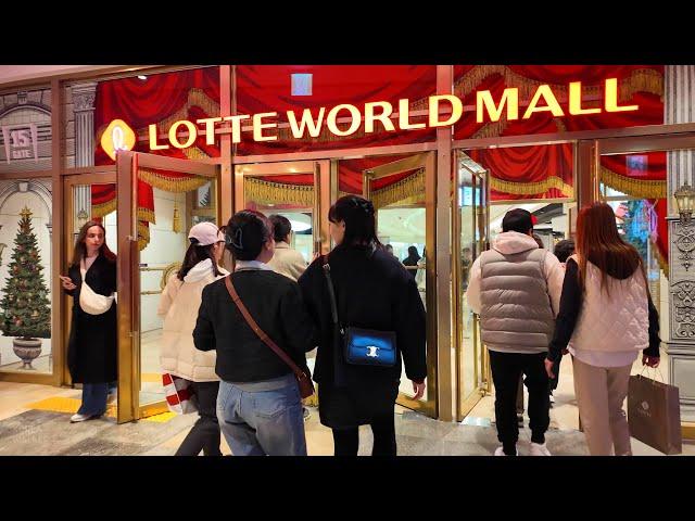 Lotte World Mall | 롯데월드몰 | Christmas Market Plaza | Virtual Seoul Tour 4K | Jamsil Mall Highlights