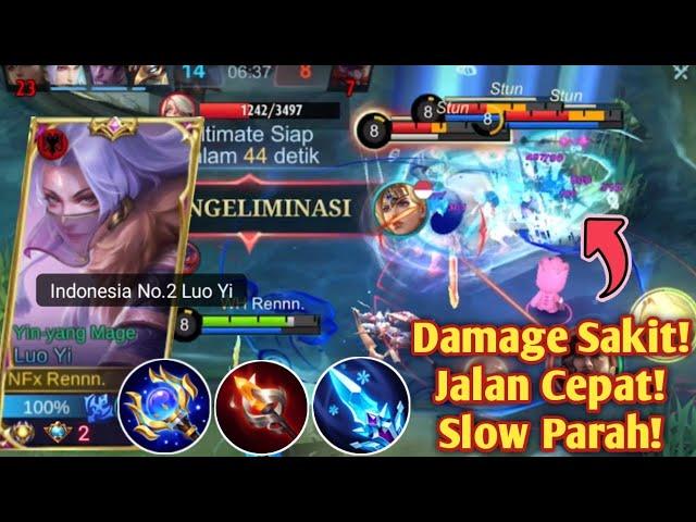 LUO YI 3 WAND DAMAGE NYA 1 HIT! JALAN CEPET, EFEK SLOW PARAH! BUILD LUO YI TERSAKIT 2023 - MLBB