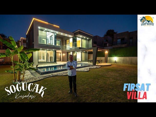 Kuşadası Soğucak'ta Harika Konumda Geniş ve Ferah Full Deniz Manzaralı Satılık Villa #169