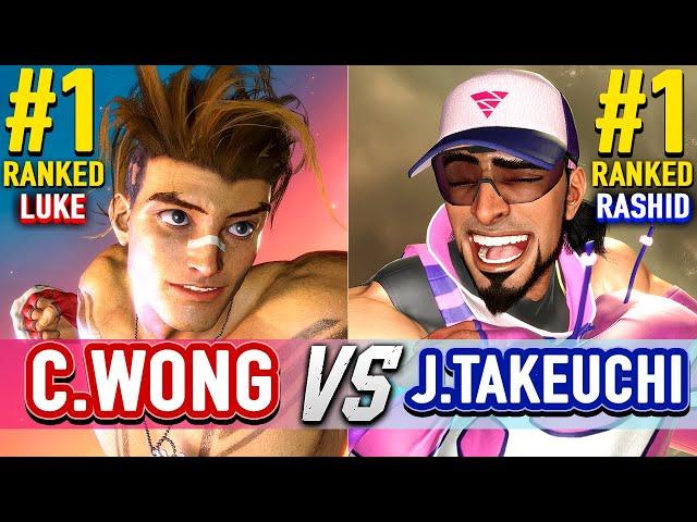 SF6  CHRIS WONG (#1 Ranked Luke) vs JOHN TAKEUCHI (#1 Ranked Rashid)  SF6 High Level Gameplay