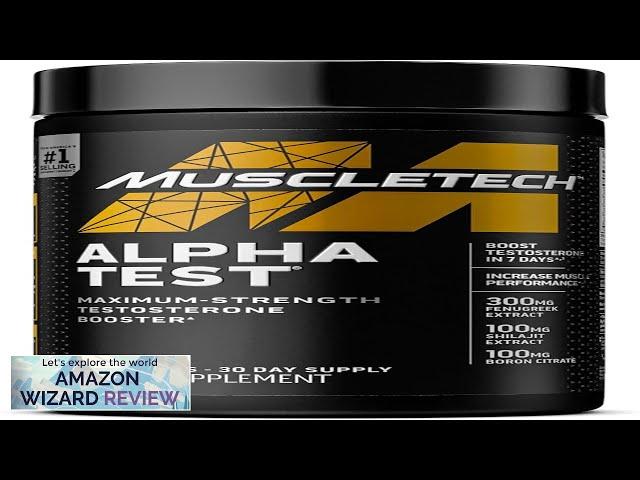 Testosterone Booster for Men MuscleTech AlphaTest Tribulus Terrestris & Boron Supplement Review