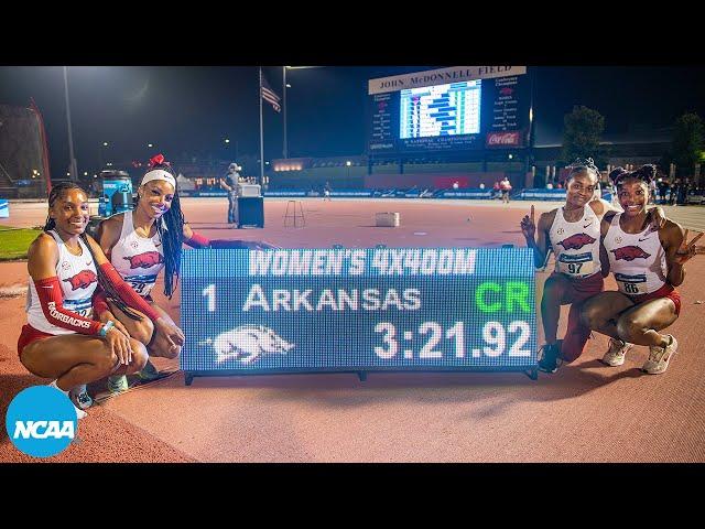 Arkansas's collegiate record 4x400m women's relay | 2024 West quarterfinals