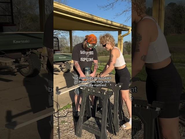 couple converts an OFF-GRID school bus — BUILDING THE BED #offgrid #skoolie #buslife