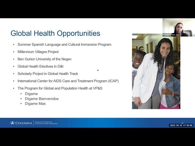 Columbia Vagelos College of Physicians and Surgeons Virtual Presentation