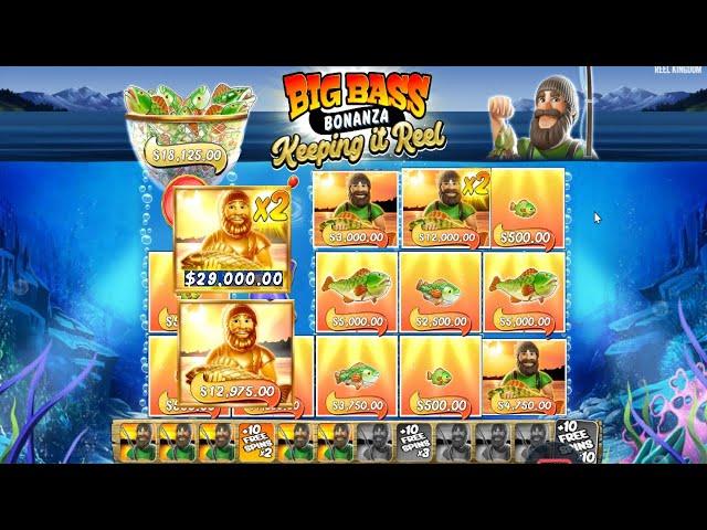 BIG BASS BONANZA KEEPING IT REAL INSANE GAMEPLAY GOLD FISHERMEN HIT 2X BONUS BUY ONLINE CASINO SLOT