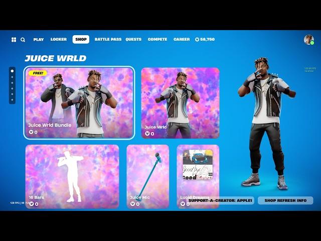 Juice Wrld *FREE SKIN* is NOW AVAILABLE!