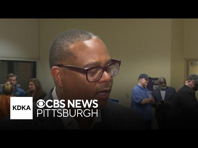 Mayor Ed Gainey speaks after losing Democratic mayoral primary
