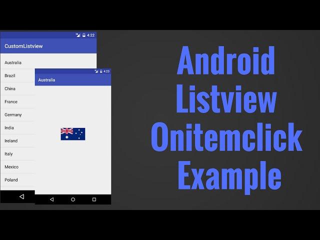 Android Listview Onitemclick Example