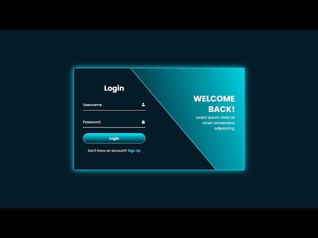 Login and Registration Form in HTML & CSS
