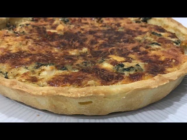 Quiche aux poulet et les épinards كيش بالدجاج والسبانخ 