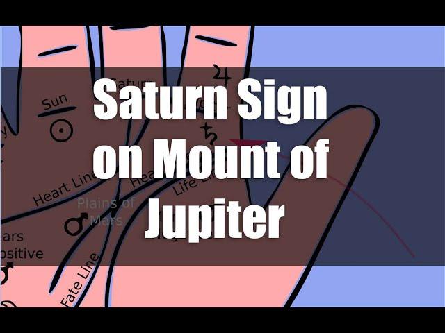 Rare Saturn symbol on Jupiter mount as outlined in Palmistry books, scarcely observed in reality.