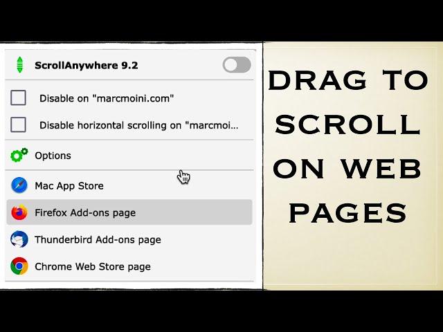 Drag to Scroll on Web Pages with ScrollAnywhere