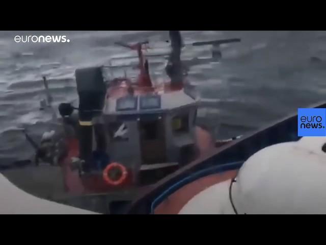 Watch: Russian vessel rams Ukraine boat