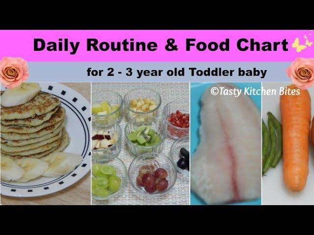 Food Chart & Daily Routine for 2 - 3 year old Toddler baby l Complete Diet Plan & Baby Food Recipes