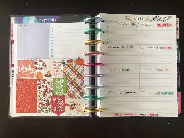 PLAN WITH ME | September 23 - 29 | Glam Functional Planning | Dashboard Classic Happy Planner