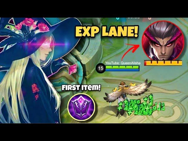 ALICE DAMAGE & SUSTAINED BUILD TO COMPETE YU ZHONG IN EXP LANE| BATTLE OF THE SUSTAIN! | MLBB