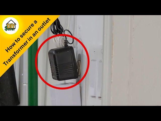 How to keep a transformer plug from falling out of an electrical wall socket