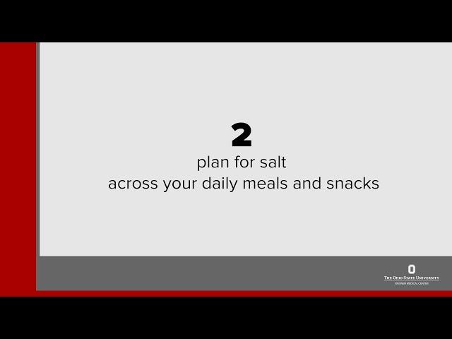 Following a low-sodium diet | Ohio State Medical Center