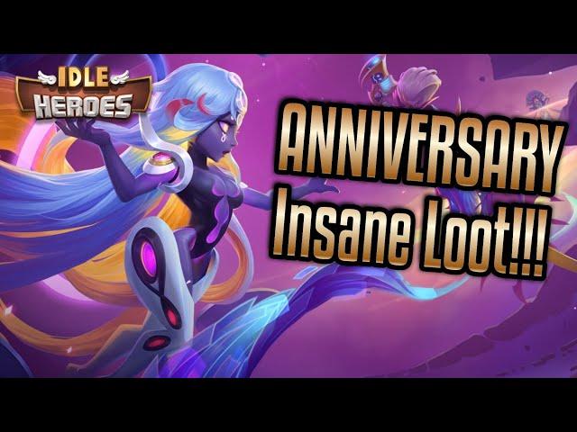 HUGE Anniversary Loot!!! We max the Event for insane POWER!!! - Idle Heroes