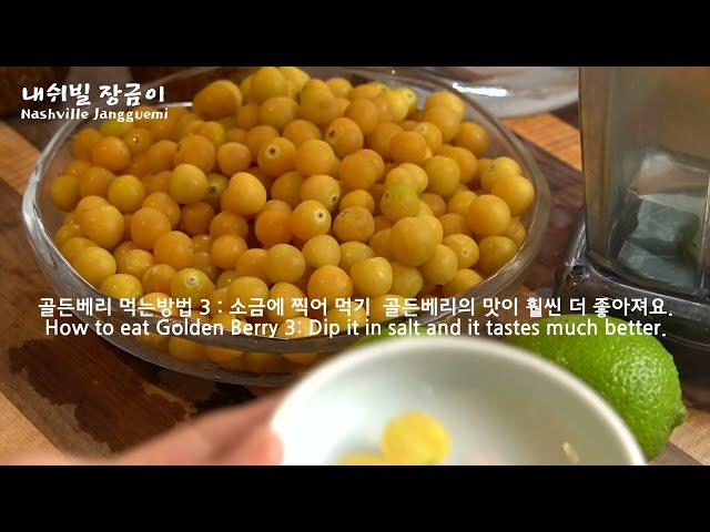 [내쉬빌 장금이]골든베리주스만들기 신장에 정말 좋고, 전립선에 정말 좋은 주스 골든베리주스 소개해 드려요. 정말 신기한 맛이에요.