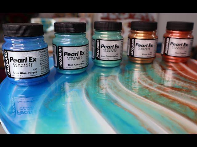 Epoxy Resin Artwork with 5 NEW Pearl Ex Colors