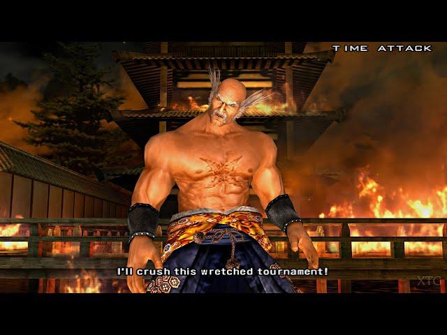 Tekken 5 - All Heihachi Time Attack Cutscenes PS2 Gameplay UHD (PCSX2)