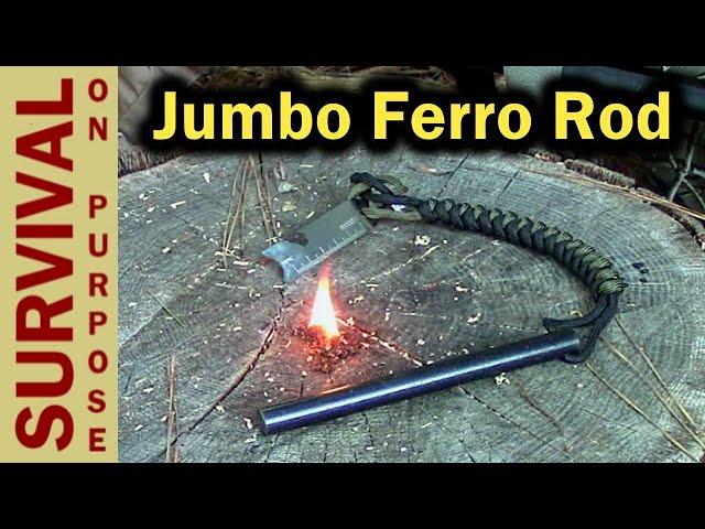 Jumbo Ferro Rod Firestarter- The 5ive Star Gear Pro Series