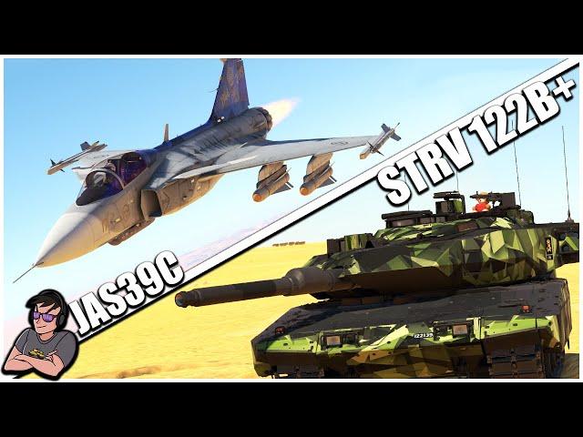 Swedens MEANEST Top Tier Tank Hunters - JAS39C & Strv 122B+ - War Thunder