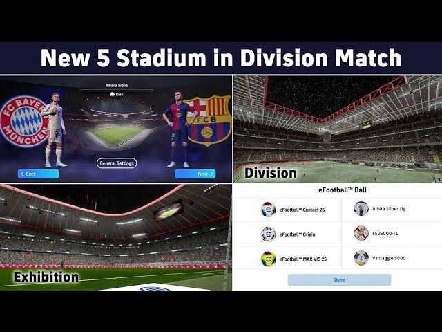 New Stadium in eFootball 2025 Mobile | Online Division & Exhibition Mode Gameplay |