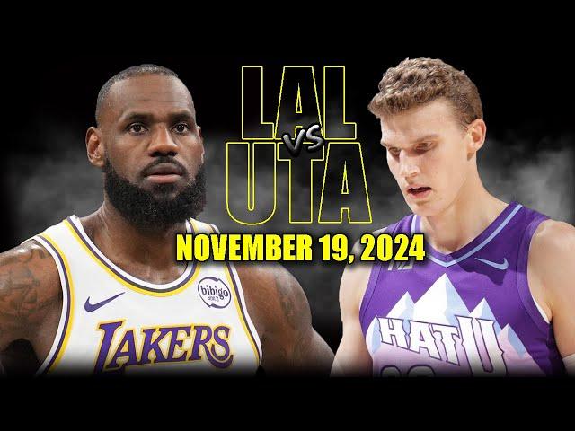 Los Angeles Lakers vs Utah Jazz Full Game Highlights - November 19, 2024 | 2024-25 NBA Season