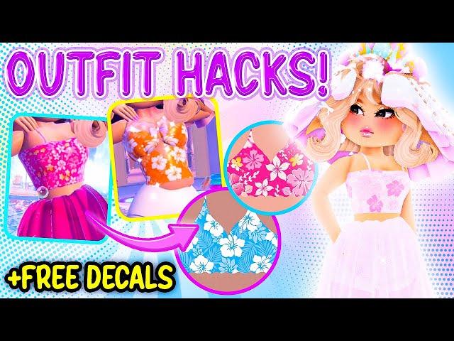 SUMMER OUTFIT TIPS  (FREE DECALS) | Royale High Roblox